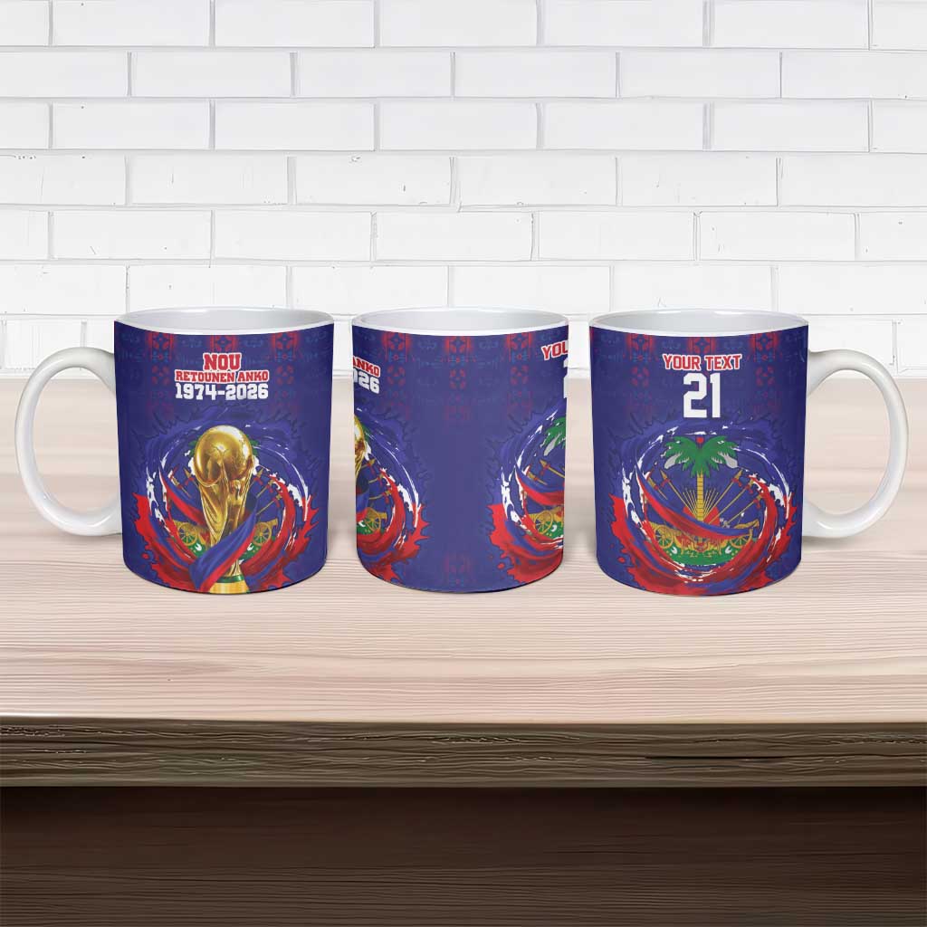 Custom Haiti Grenadye Alaso Ceramic Mug Blue Nou Retounen Anko 1974-2026 - African Pride