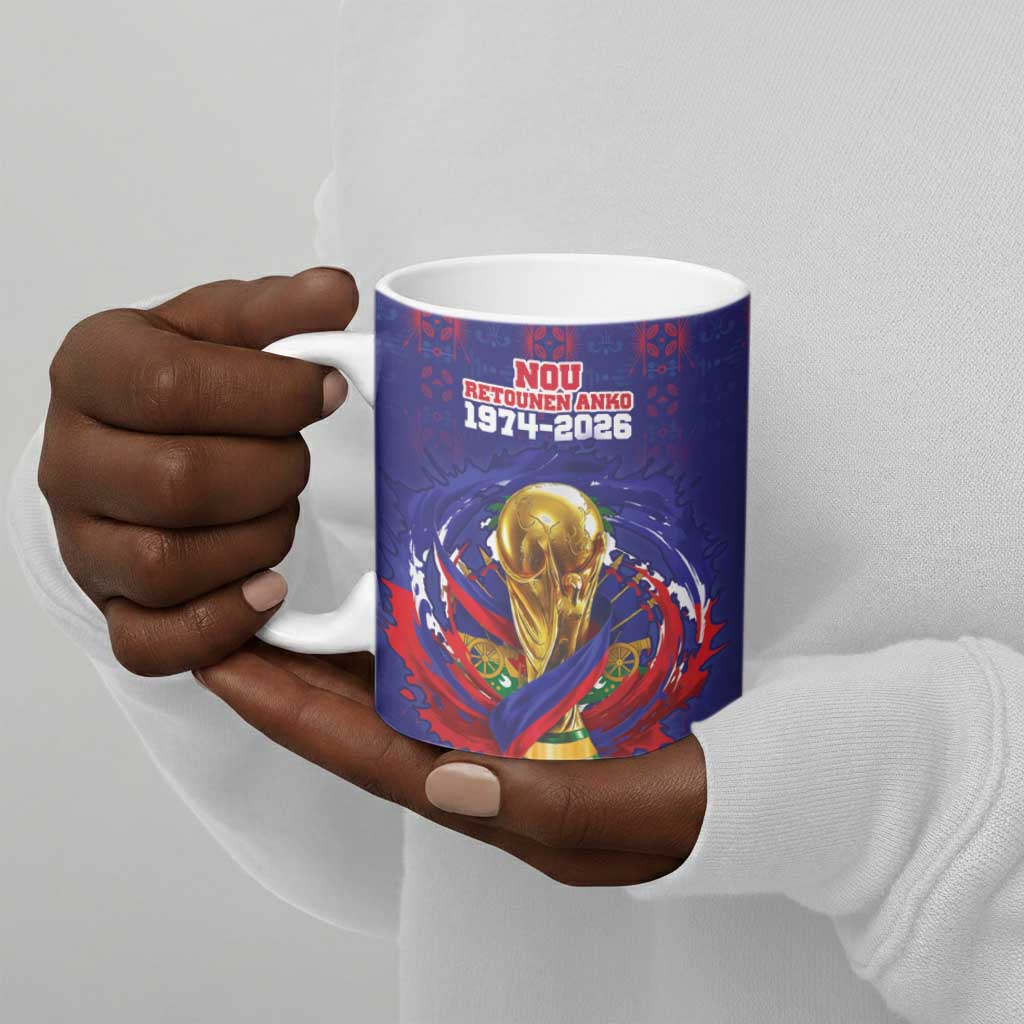 Custom Haiti Grenadye Alaso Ceramic Mug Blue Nou Retounen Anko 1974-2026 - African Pride