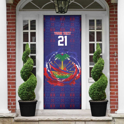 Custom Haiti Grenadye Alaso Door Cover Blue Nou Retounen Anko 1974-2026 - African Pride