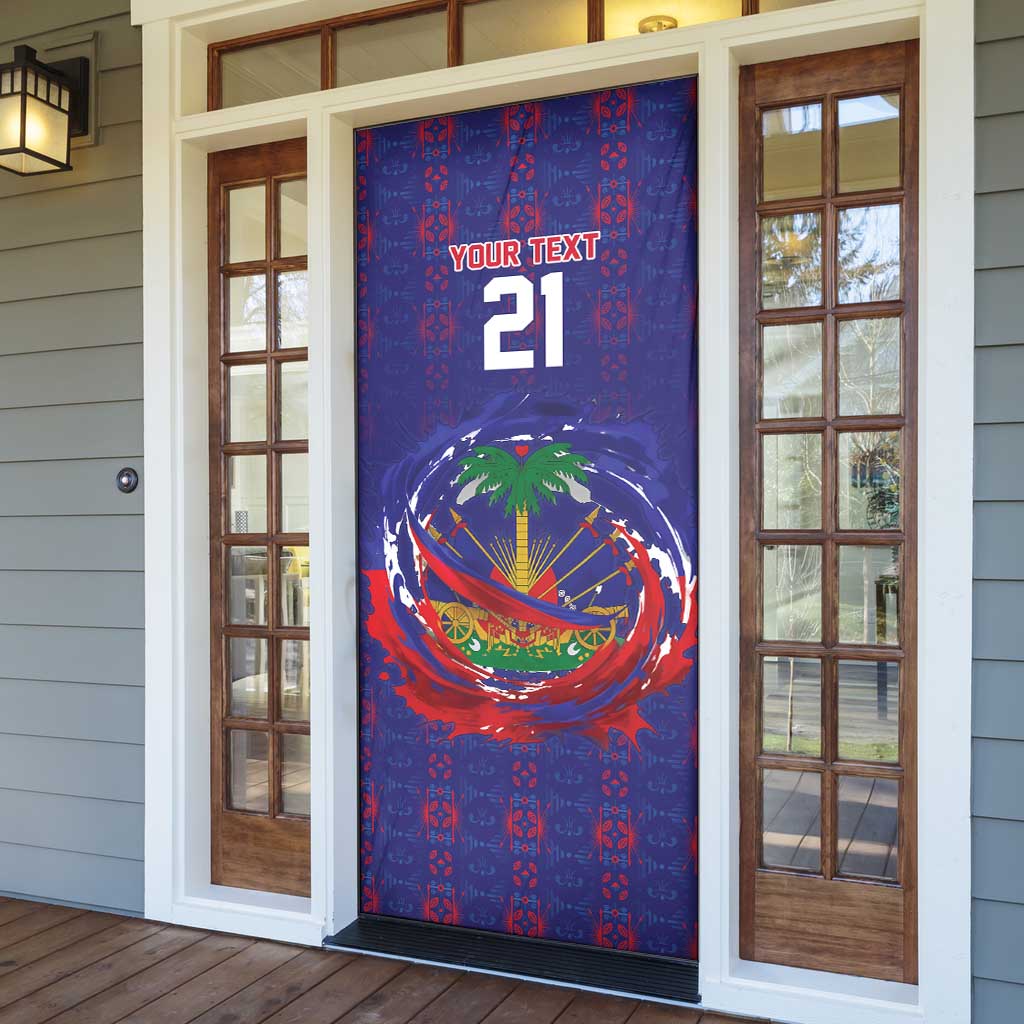 Custom Haiti Grenadye Alaso Door Cover Blue Nou Retounen Anko 1974-2026 - African Pride