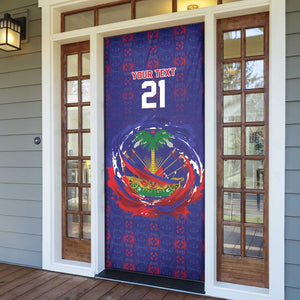 Custom Haiti Grenadye Alaso Door Cover Blue Nou Retounen Anko 1974-2026 - African Pride