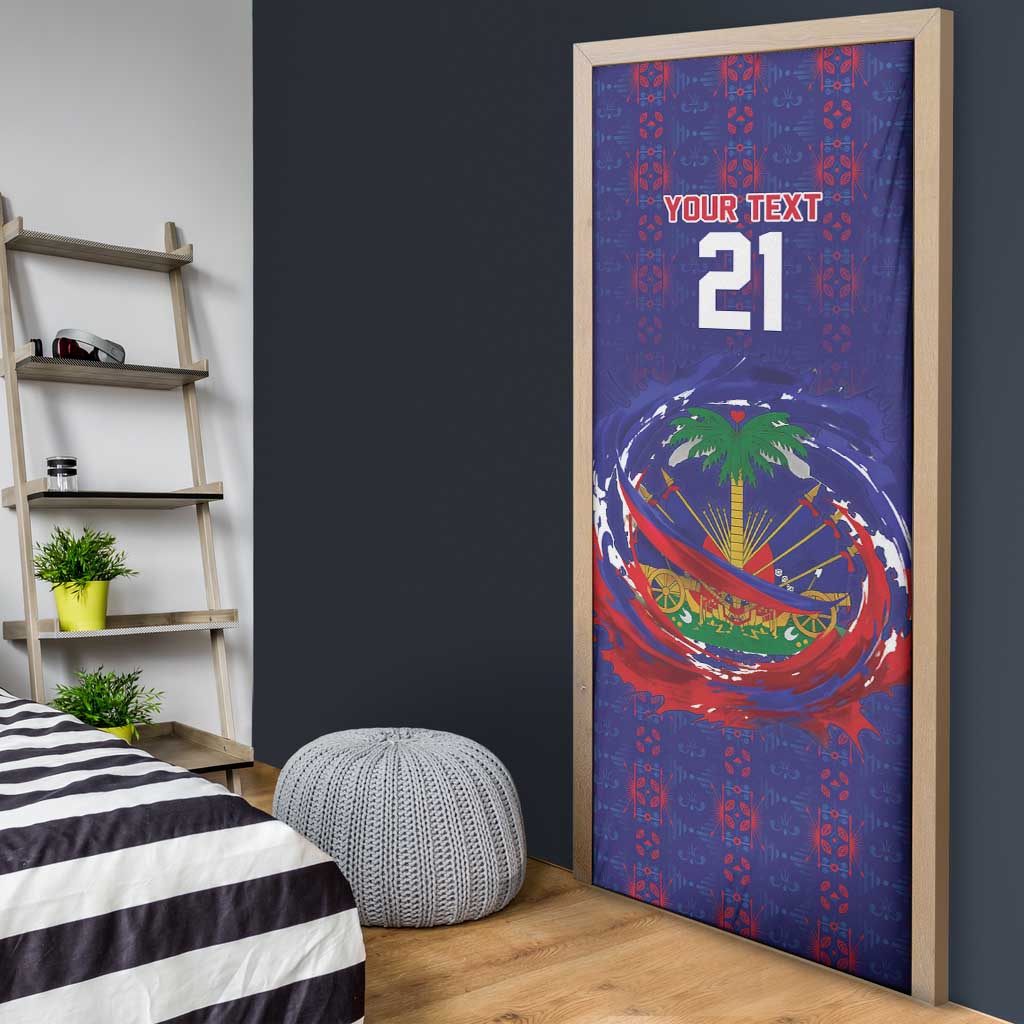 Custom Haiti Grenadye Alaso Door Cover Blue Nou Retounen Anko 1974-2026 - African Pride