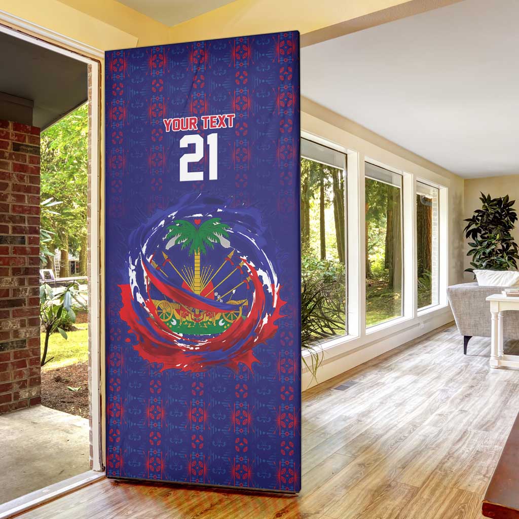 Custom Haiti Grenadye Alaso Door Cover Blue Nou Retounen Anko 1974-2026 - African Pride