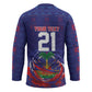 Custom Haiti Grenadye Alaso Hockey Jersey Blue Nou Retounen Anko 1974-2026 - African Pride