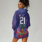 Custom Haiti Grenadye Alaso Hoodie Dress Blue Nou Retounen Anko 1974-2026 - African Pride