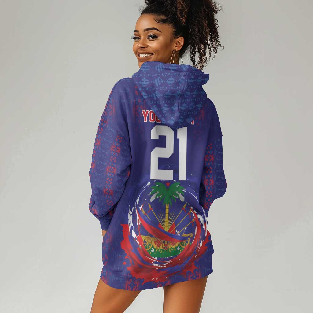 Custom Haiti Grenadye Alaso Hoodie Dress Blue Nou Retounen Anko 1974-2026 - African Pride
