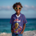 Custom Haiti Grenadye Alaso Kid Hawaiian Shirt Blue Nou Retounen Anko 1974-2026 - African Pride