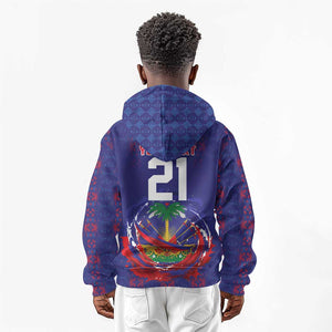 Custom Haiti Grenadye Alaso Kid Hoodie Blue Nou Retounen Anko 1974-2026 - African Pride