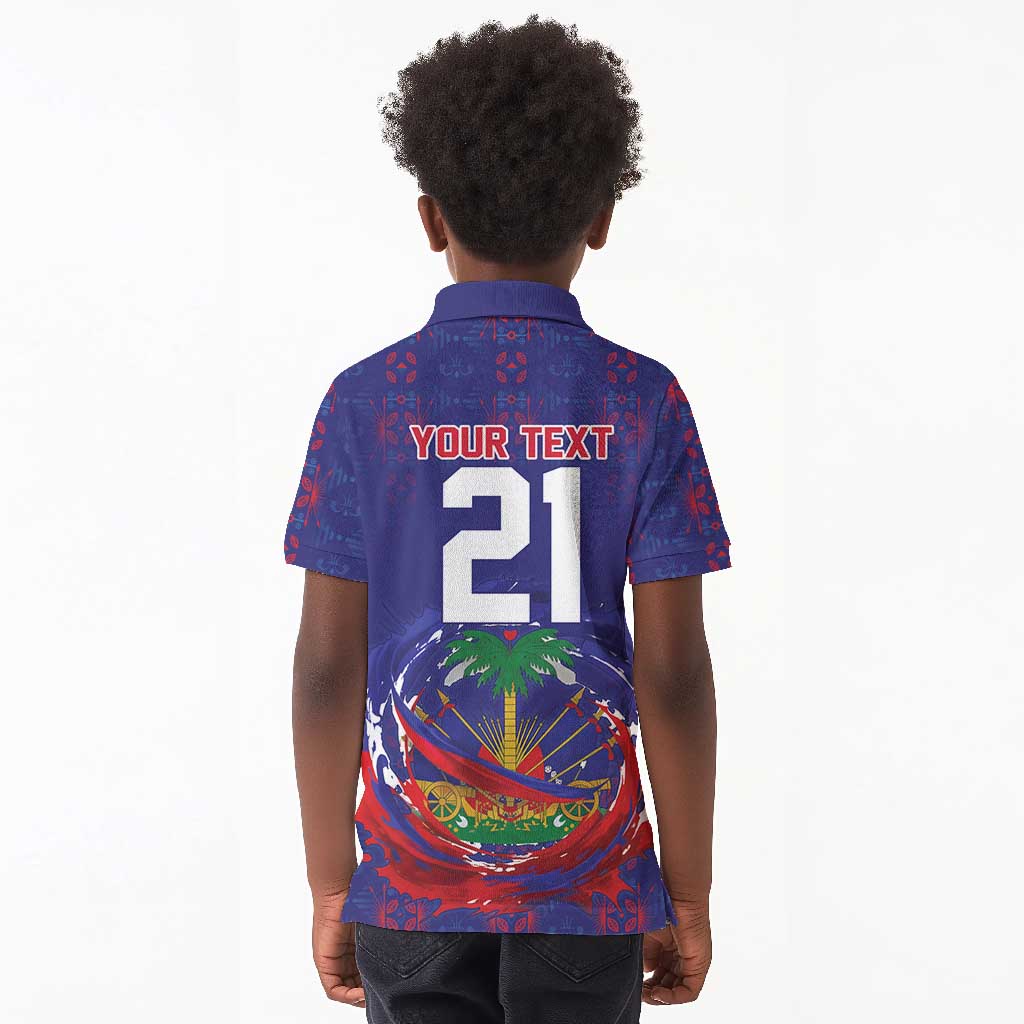 Custom Haiti Grenadye Alaso Kid Polo Shirt Blue Nou Retounen Anko 1974-2026 - African Pride