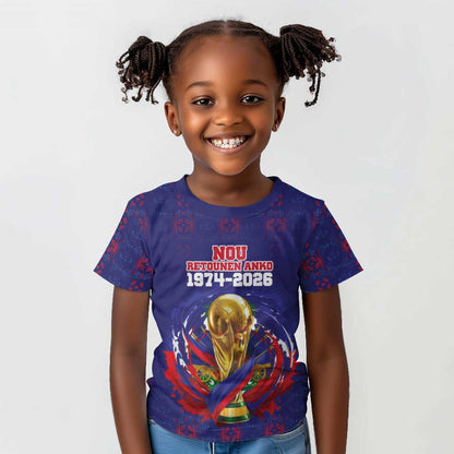 Custom Haiti Grenadye Alaso Kid T shirt Blue Nou Retounen Anko 1974-2026 - African Pride