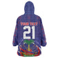Custom Haiti Grenadye Alaso Kid Wearable Blanket Hoodie Blue Nou Retounen Anko 1974-2026 - African Pride