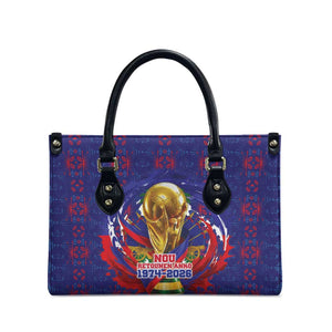 Haiti Grenadye Alaso Leather Bag Blue Nou Retounen Anko 1974-2026 - African Pride