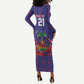 Custom Haiti Grenadye Alaso Long Sleeve Bodycon Dress Blue Nou Retounen Anko 1974-2026 - African Pride