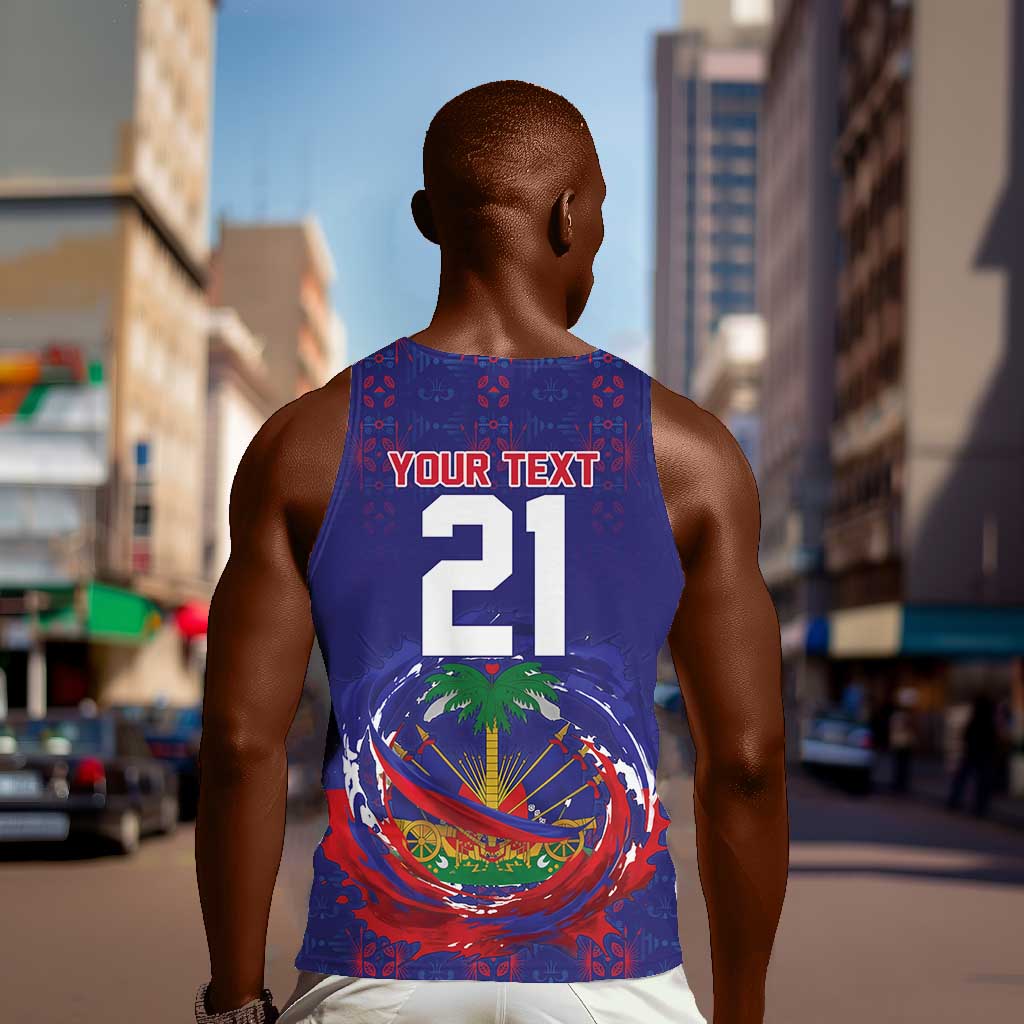 Custom Haiti Grenadye Alaso Men Tank Top Blue Nou Retounen Anko 1974-2026 - African Pride