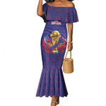 Custom Haiti Grenadye Alaso Mermaid Dress Blue Nou Retounen Anko 1974-2026 - African Pride