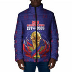 Custom Haiti Grenadye Alaso Padded Jacket Blue Nou Retounen Anko 1974-2026 - African Pride