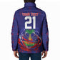 Custom Haiti Grenadye Alaso Padded Jacket Blue Nou Retounen Anko 1974-2026 - African Pride