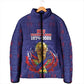 Custom Haiti Grenadye Alaso Padded Jacket Blue Nou Retounen Anko 1974-2026 - African Pride