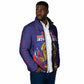 Custom Haiti Grenadye Alaso Padded Jacket Blue Nou Retounen Anko 1974-2026 - African Pride
