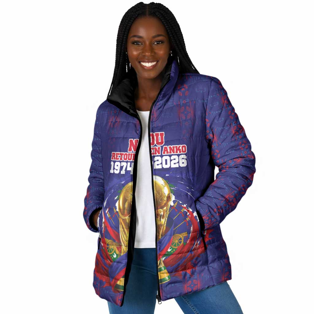 Custom Haiti Grenadye Alaso Padded Jacket Blue Nou Retounen Anko 1974-2026 - African Pride