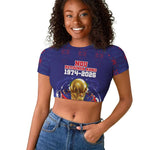 Custom Haiti Grenadye Alaso Raglan Cropped T shirt Blue Nou Retounen Anko 1974-2026 - African Pride