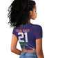 Custom Haiti Grenadye Alaso Raglan Cropped T shirt Blue Nou Retounen Anko 1974-2026 - African Pride