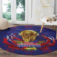Haiti Grenadye Alaso Round Carpet Blue Nou Retounen Anko 1974-2026 - African Pride