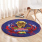 Haiti Grenadye Alaso Round Carpet Blue Nou Retounen Anko 1974-2026 - African Pride