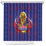Haiti Grenadye Alaso Shower Curtain Blue Nou Retounen Anko 1974-2026 - African Pride