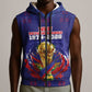 Custom Haiti Grenadye Alaso Sleeveless Zip Hoodie Blue Nou Retounen Anko 1974-2026 - African Pride