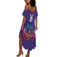Custom Haiti Grenadye Alaso Summer Maxi Dress Blue Nou Retounen Anko 1974-2026 - African Pride