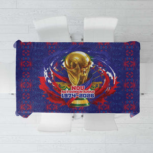 Haiti Grenadye Alaso Tablecloth Blue Nou Retounen Anko 1974-2026 - African Pride