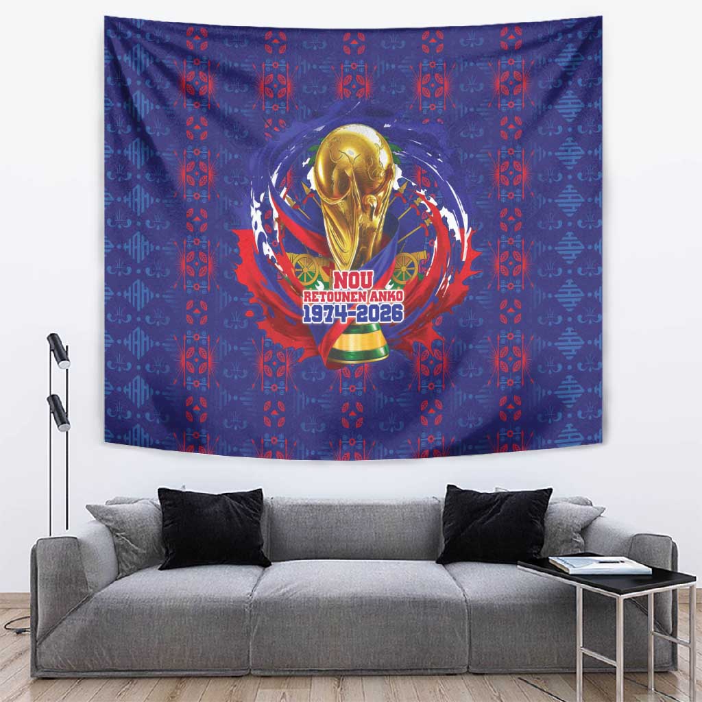 Haiti Grenadye Alaso Tapestry Blue Nou Retounen Anko 1974-2026 - African Pride