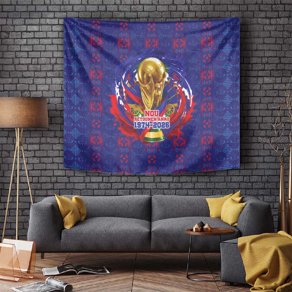 Haiti Grenadye Alaso Tapestry Blue Nou Retounen Anko 1974-2026 - African Pride