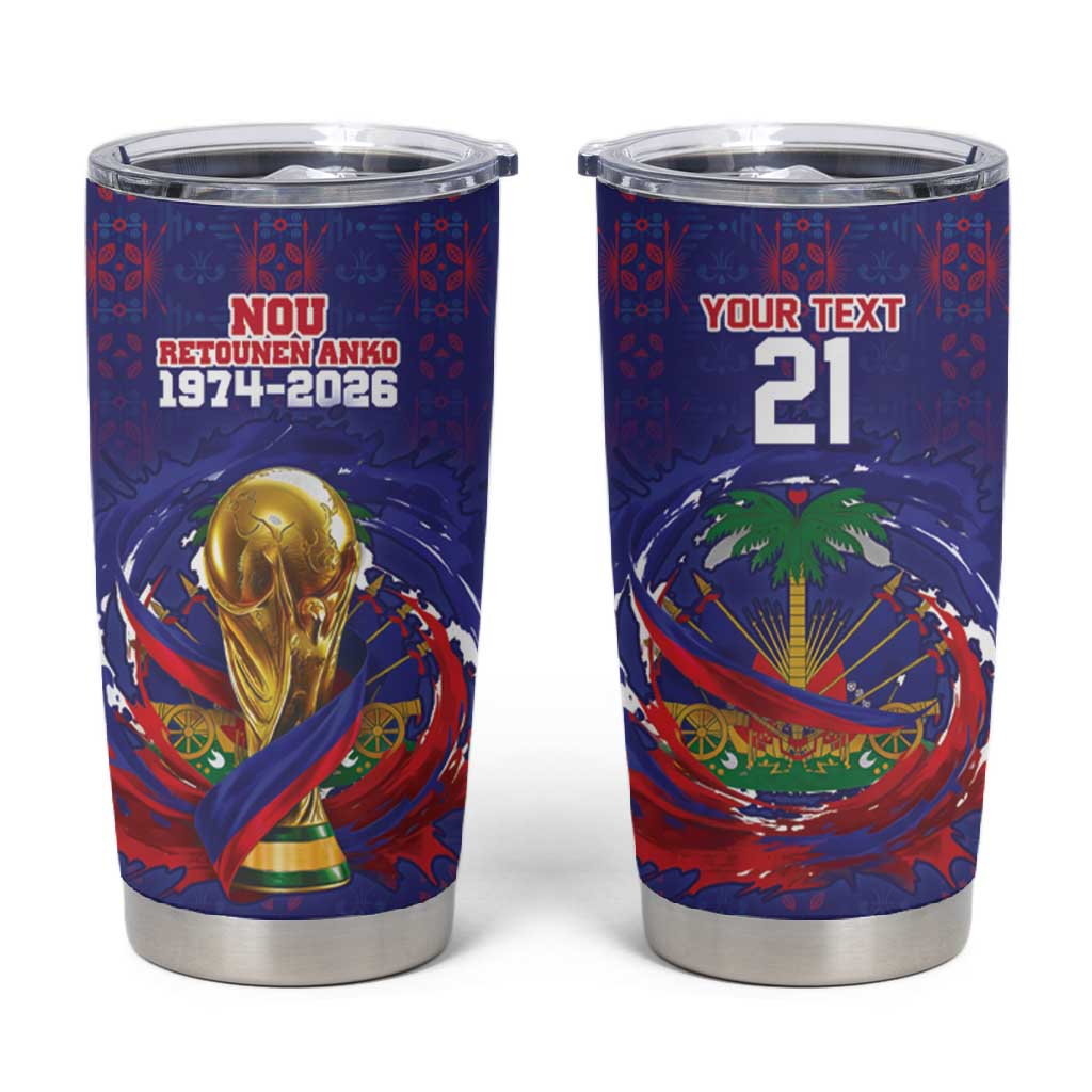 Custom Haiti Grenadye Alaso Tumbler Cup Blue Nou Retounen Anko 1974-2026 - African Pride
