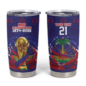 Custom Haiti Grenadye Alaso Tumbler Cup Blue Nou Retounen Anko 1974-2026 - African Pride