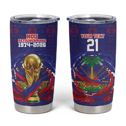 Custom Haiti Grenadye Alaso Tumbler Cup Blue Nou Retounen Anko 1974-2026 - African Pride