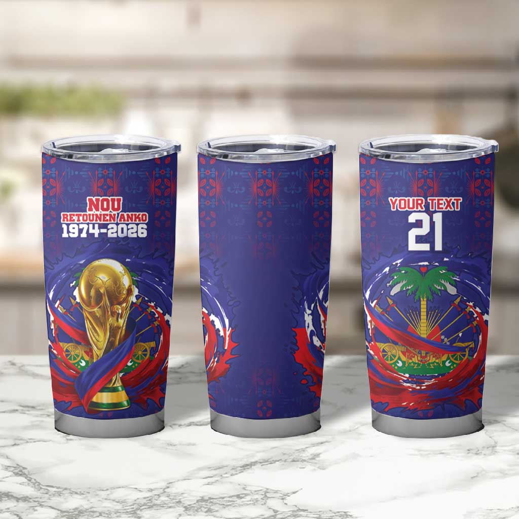 Custom Haiti Grenadye Alaso Tumbler Cup Blue Nou Retounen Anko 1974-2026 - African Pride