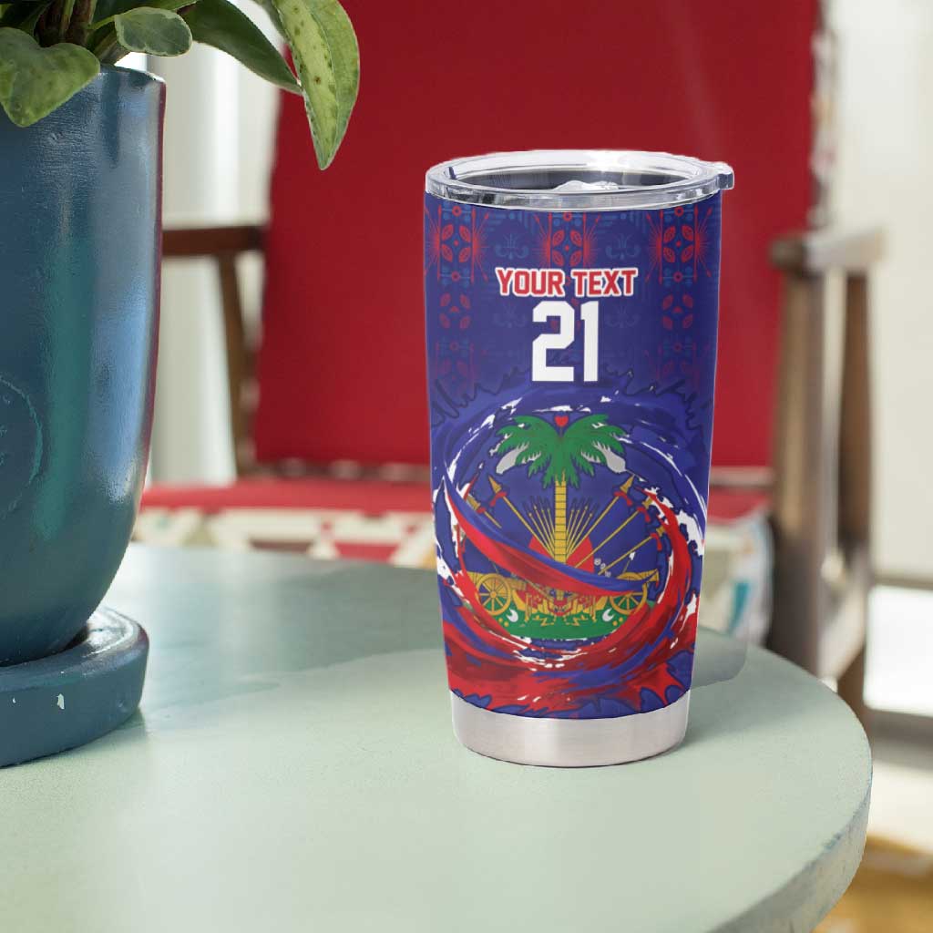 Custom Haiti Grenadye Alaso Tumbler Cup Blue Nou Retounen Anko 1974-2026 - African Pride