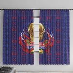 Haiti Grenadye Alaso Window Curtain Blue Nou Retounen Anko 1974-2026 - African Pride