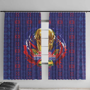 Haiti Grenadye Alaso Window Curtain Blue Nou Retounen Anko 1974-2026 - African Pride