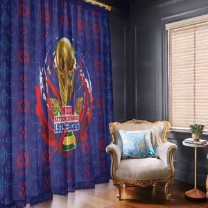 Haiti Grenadye Alaso Window Curtain Blue Nou Retounen Anko 1974-2026 - African Pride