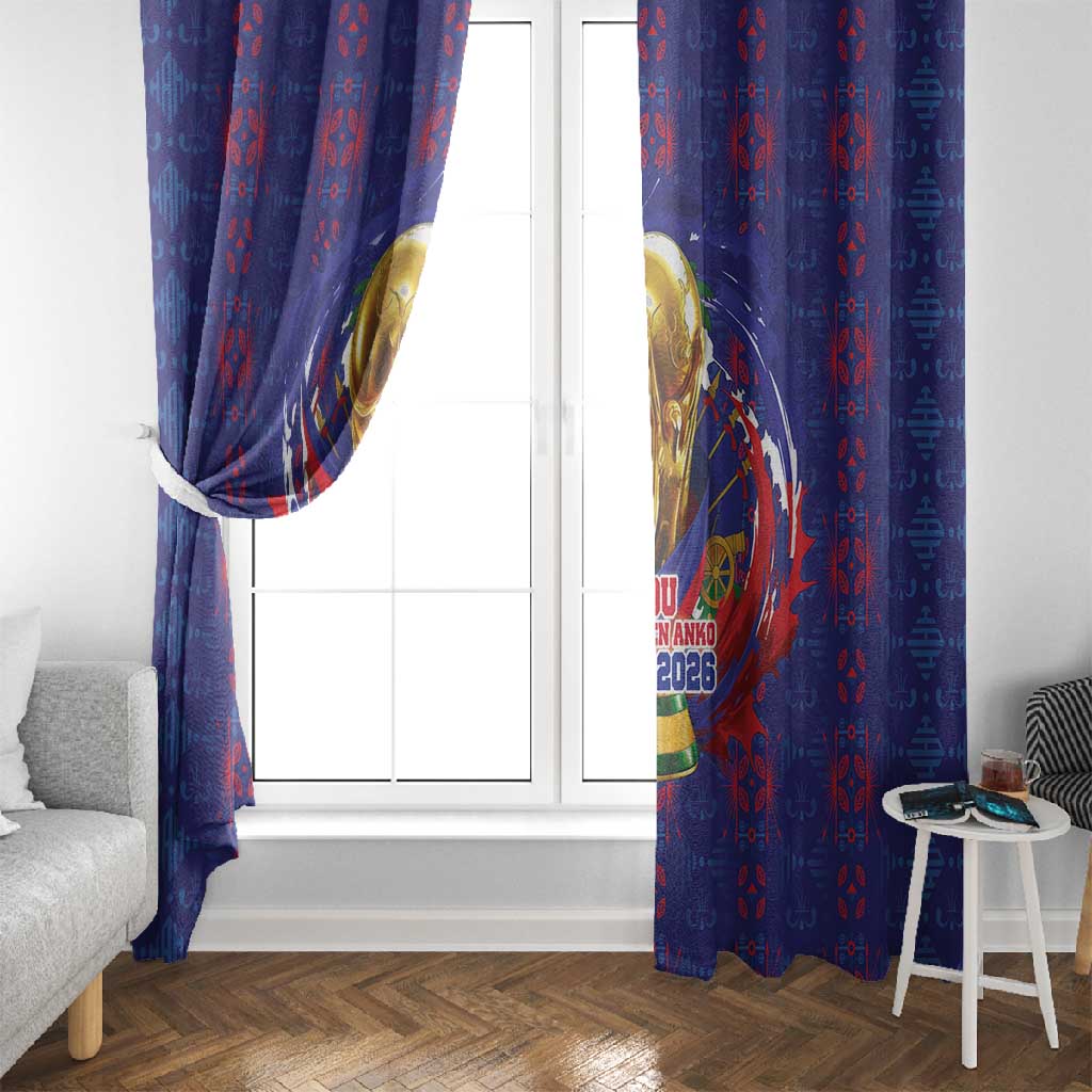 Haiti Grenadye Alaso Window Curtain Blue Nou Retounen Anko 1974-2026 - African Pride