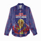 Custom Haiti Grenadye Alaso Women Casual Shirt Blue Nou Retounen Anko 1974-2026 - African Pride