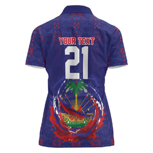 Custom Haiti Grenadye Alaso Women Polo Shirt Blue Nou Retounen Anko 1974-2026 - African Pride