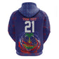 Custom Haiti Grenadye Alaso Zip Hoodie Blue Nou Retounen Anko 1974-2026 - African Pride