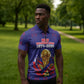 Custom Haiti Grenadye Alaso Zipper Polo Shirt Blue Nou Retounen Anko 1974-2026 - African Pride