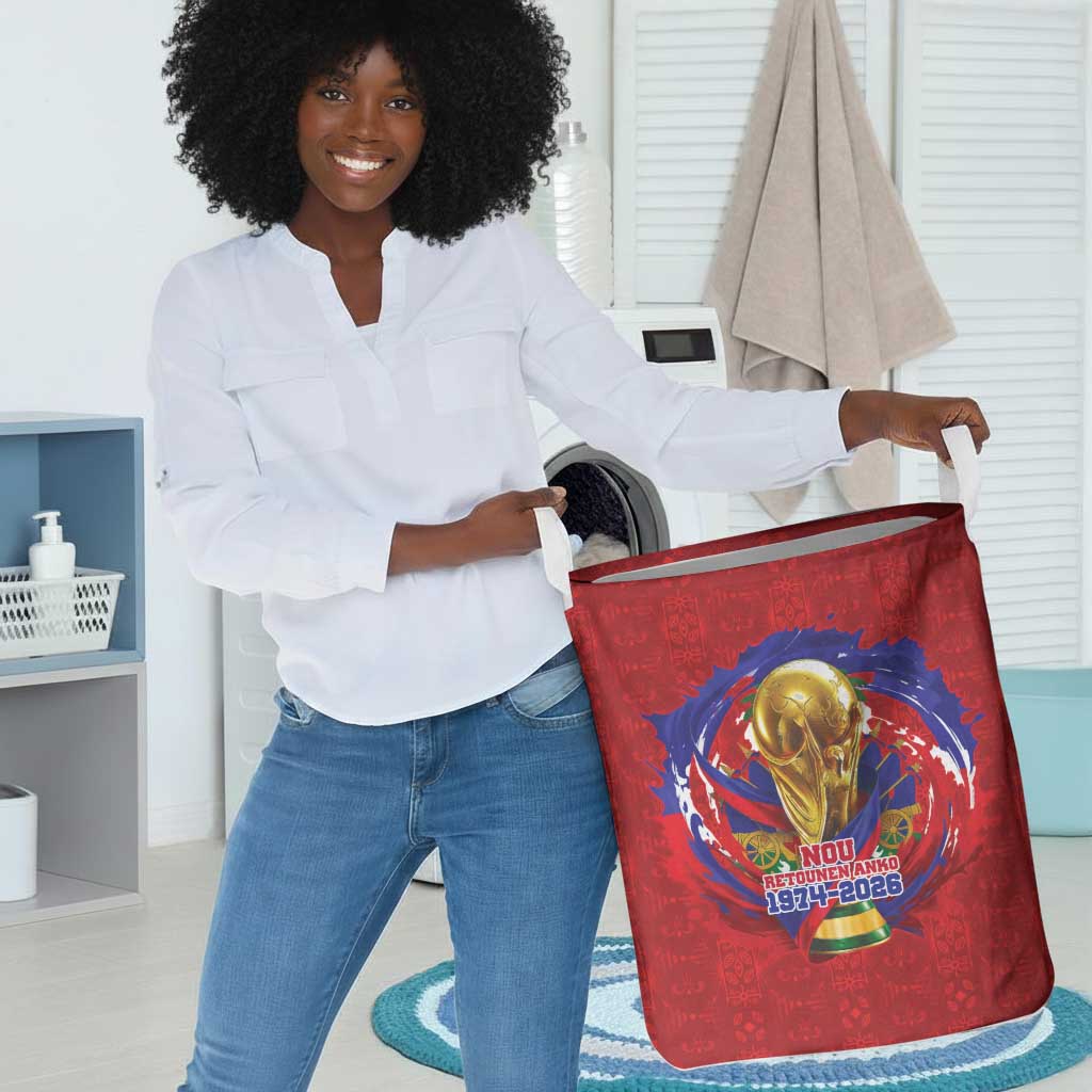 Haiti Grenadye Alaso Laundry Basket Red Nou Retounen Anko 1974-2026 - African Pride