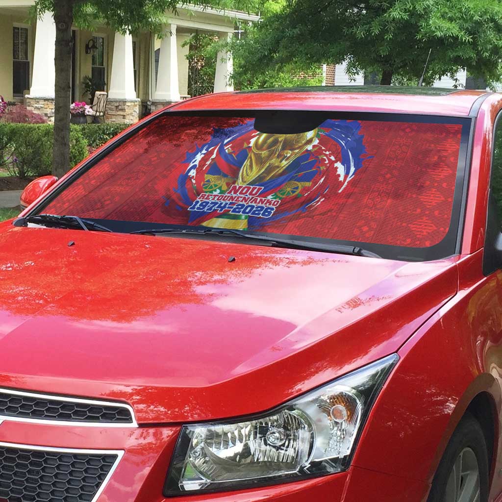 Haiti Grenadye Alaso Auto Sun Shade Red Nou Retounen Anko 1974-2026 - African Pride
