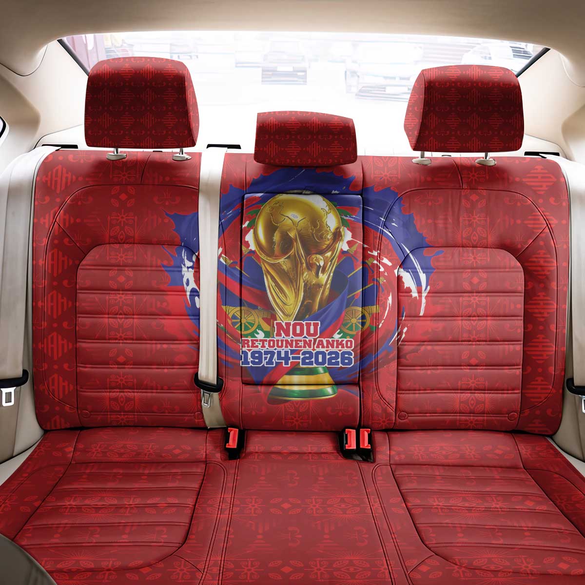 Haiti Grenadye Alaso Back Car Seat Cover Red Nou Retounen Anko 1974-2026 - African Pride